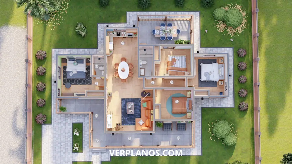 vista planta plano casa descargar gratis