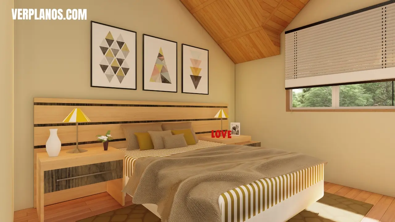 Dormitorio y segundo piso casa pequeña